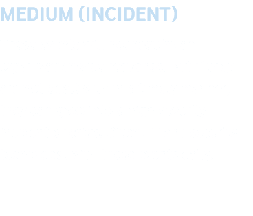 MEDIUM (INCIDENT) These events will not require an organizationwide response. But if they are not dealt with in a tim...